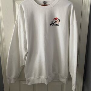 White Graphic Women's Sweater
